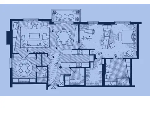 Flossmoor Condominium interior design detail 4
